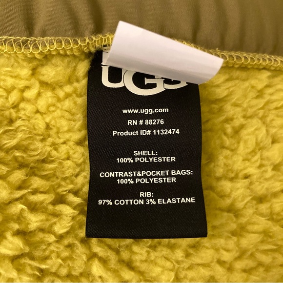 UGG Camilia Sherpa Shorts (NWT) in Mustard Yellow (Size S) - Cozy Wear - Picture 8 of 16